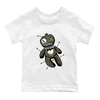 Air Jordan 4 Medium Olive shirt to match jordans Linen Voodoo Doll unique Halloween sneaker tee 4s Olive SNRT Sneaker Release Tees Baby Toddler White 2 T-Shirt