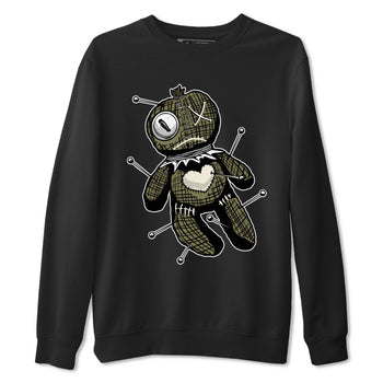 Air Jordan 4 Medium Olive shirt to match jordans Linen Voodoo Doll unique Halloween sneaker tee 4s Olive SNRT Sneaker Release Tees Unisex Black 2 T-Shirt