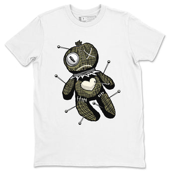 Air Jordan 4 Medium Olive shirt to match jordans Linen Voodoo Doll unique Halloween sneaker tee 4s Olive SNRT Sneaker Release Tees Unisex White 2 T-Shirt