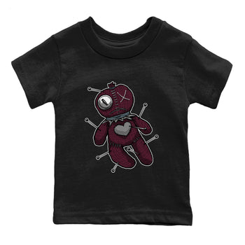 Air Jordan 5 Burgundy unique Halloween sneaker tee Linen Voodoo Doll Sneaker Tees 5s Burgundy Sneaker Release Tees Kids Shirts Black 2