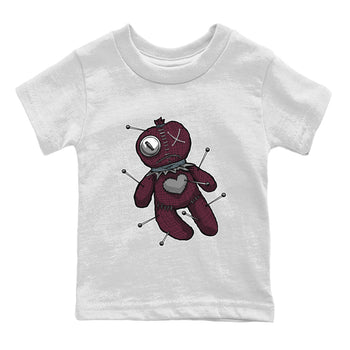 Air Jordan 5 Burgundy unique Halloween sneaker tee Linen Voodoo Doll Sneaker Tees 5s Burgundy Sneaker Release Tees Kids Shirts White 2