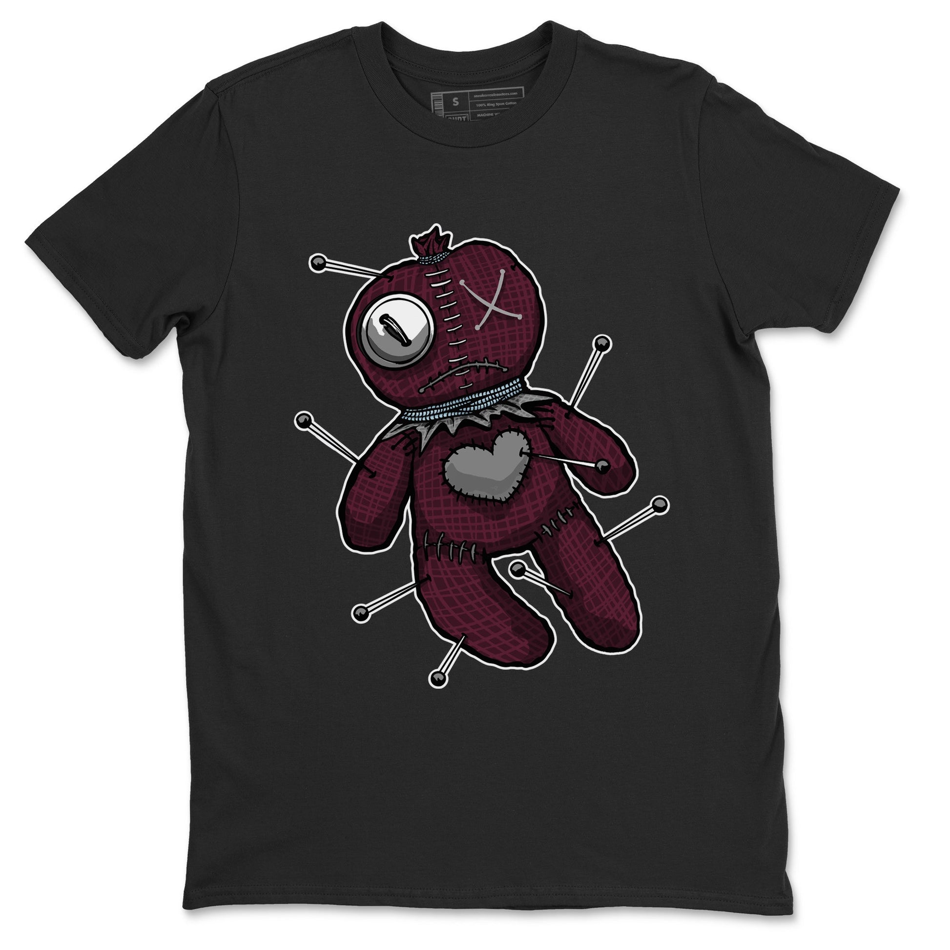 Air Jordan 5 Burgundy unique Halloween sneaker tee Linen Voodoo Doll Sneaker Tees 5s Burgundy Sneaker Release Tees Unisex Shirts Black 2