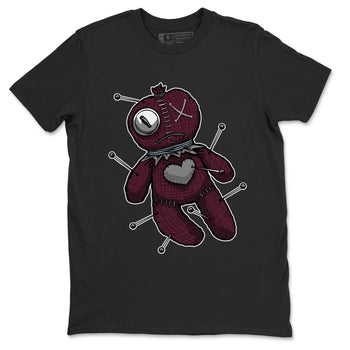Air Jordan 5 Burgundy unique Halloween sneaker tee Linen Voodoo Doll Sneaker Tees 5s Burgundy Sneaker Release Tees Unisex Shirts Black 2