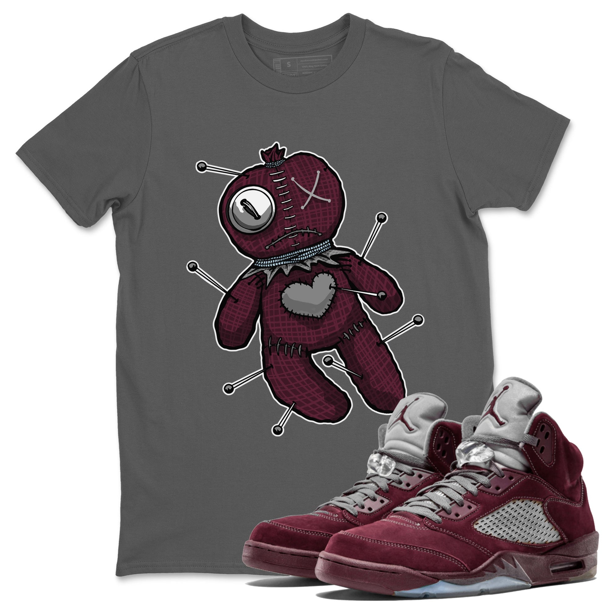 Air Jordan 5 Burgundy unique Halloween sneaker tee Linen Voodoo Doll Sneaker Tees 5s Burgundy Sneaker Release Tees Unisex Shirts Cool Grey 1