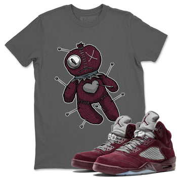 Air Jordan 5 Burgundy unique Halloween sneaker tee Linen Voodoo Doll Sneaker Tees 5s Burgundy Sneaker Release Tees Unisex Shirts Cool Grey 1