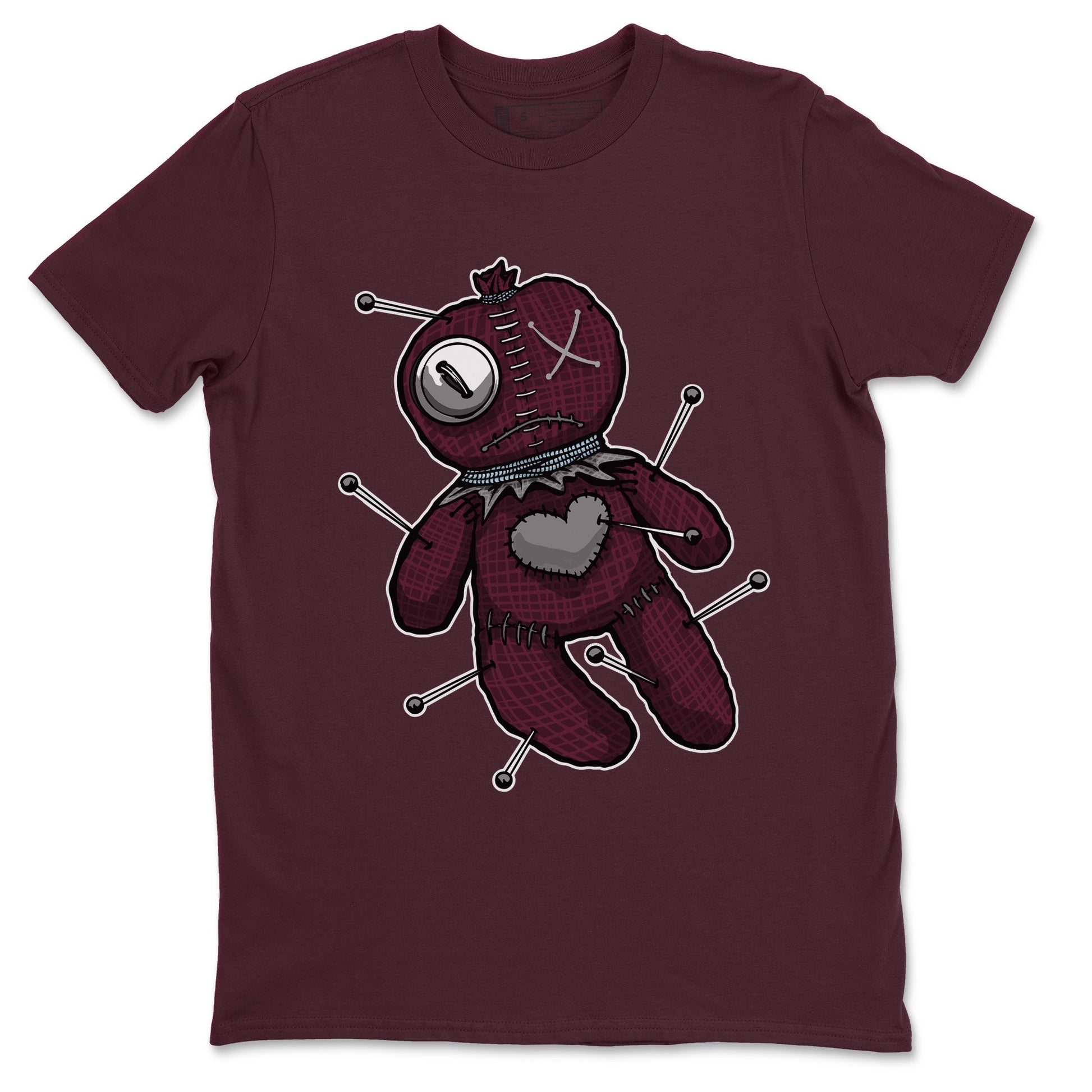 Air Jordan 5 Burgundy unique Halloween sneaker tee Linen Voodoo Doll Sneaker Tees 5s Burgundy Sneaker Release Tees Unisex Shirts Maroon 2