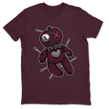 Air Jordan 5 Burgundy unique Halloween sneaker tee Linen Voodoo Doll Sneaker Tees 5s Burgundy Sneaker Release Tees Unisex Shirts Maroon 2