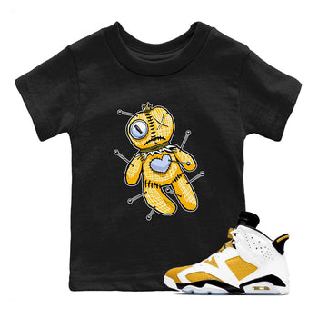 Jordan 6 Yellow Ochre Shirt To Match Jordans Linen Voodoo Doll Streetwear Fashion Air Jordan 6 Yellow Ochre SNRT sneaker release tees baby toddler Black 1 cotton Shirt
