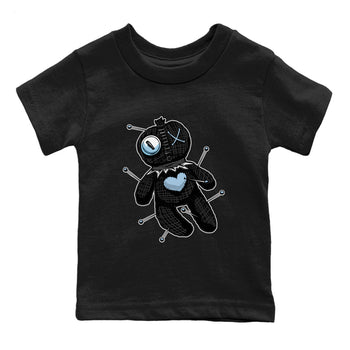Air Jordan 7 Chambray unique Halloween sneaker tee Linen Voodoo Doll Sneaker Tees Jordan 7 Chambray Sneaker Release Tees Kids Shirts Black 2