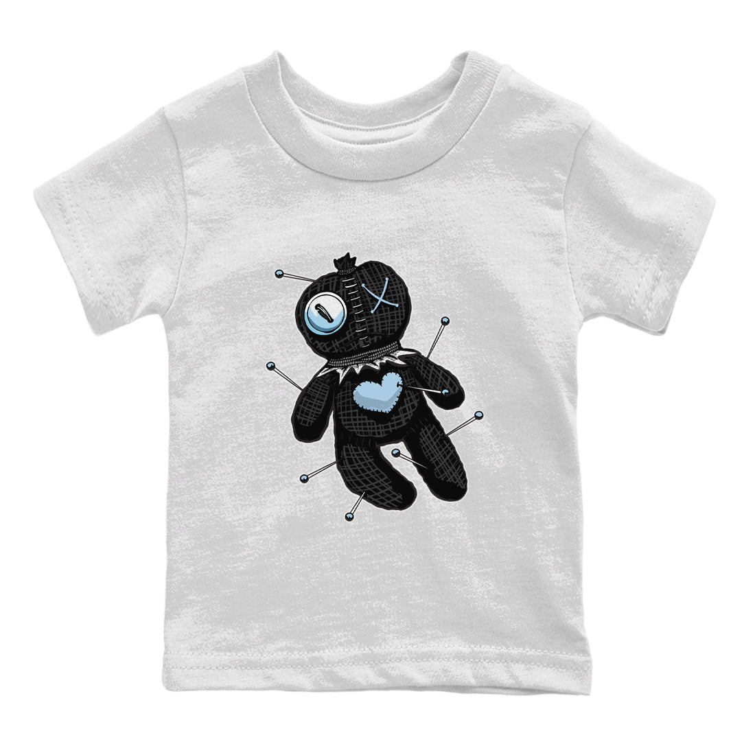 Air Jordan 7 Chambray unique Halloween sneaker tee Linen Voodoo Doll Sneaker Tees Jordan 7 Chambray Sneaker Release Tees Kids Shirts White 2