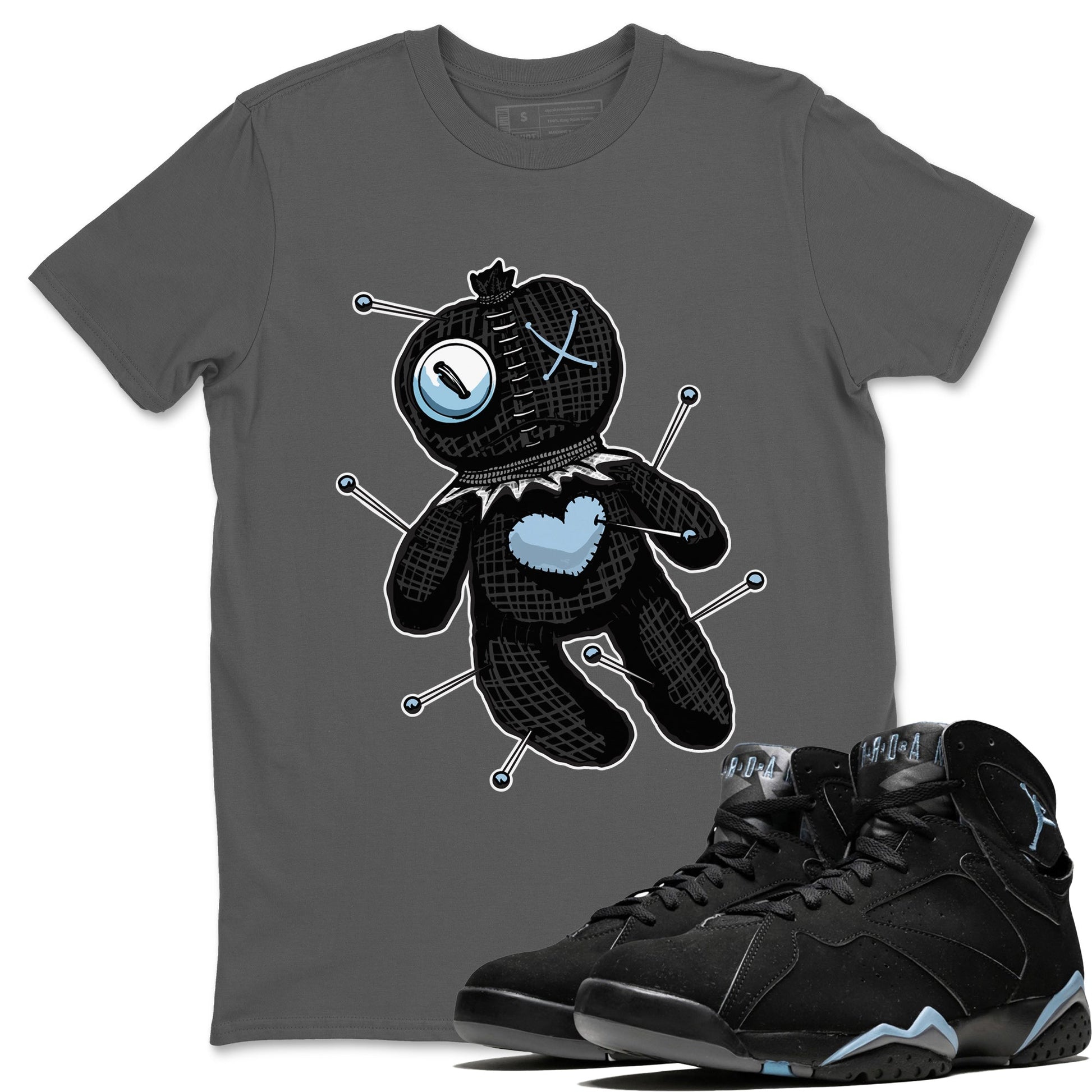 Air Jordan 7 Chambray unique Halloween sneaker tee Linen Voodoo Doll Sneaker Tees Jordan 7 Chambray Sneaker Release Tees Unisex Shirts Cool Grey 1