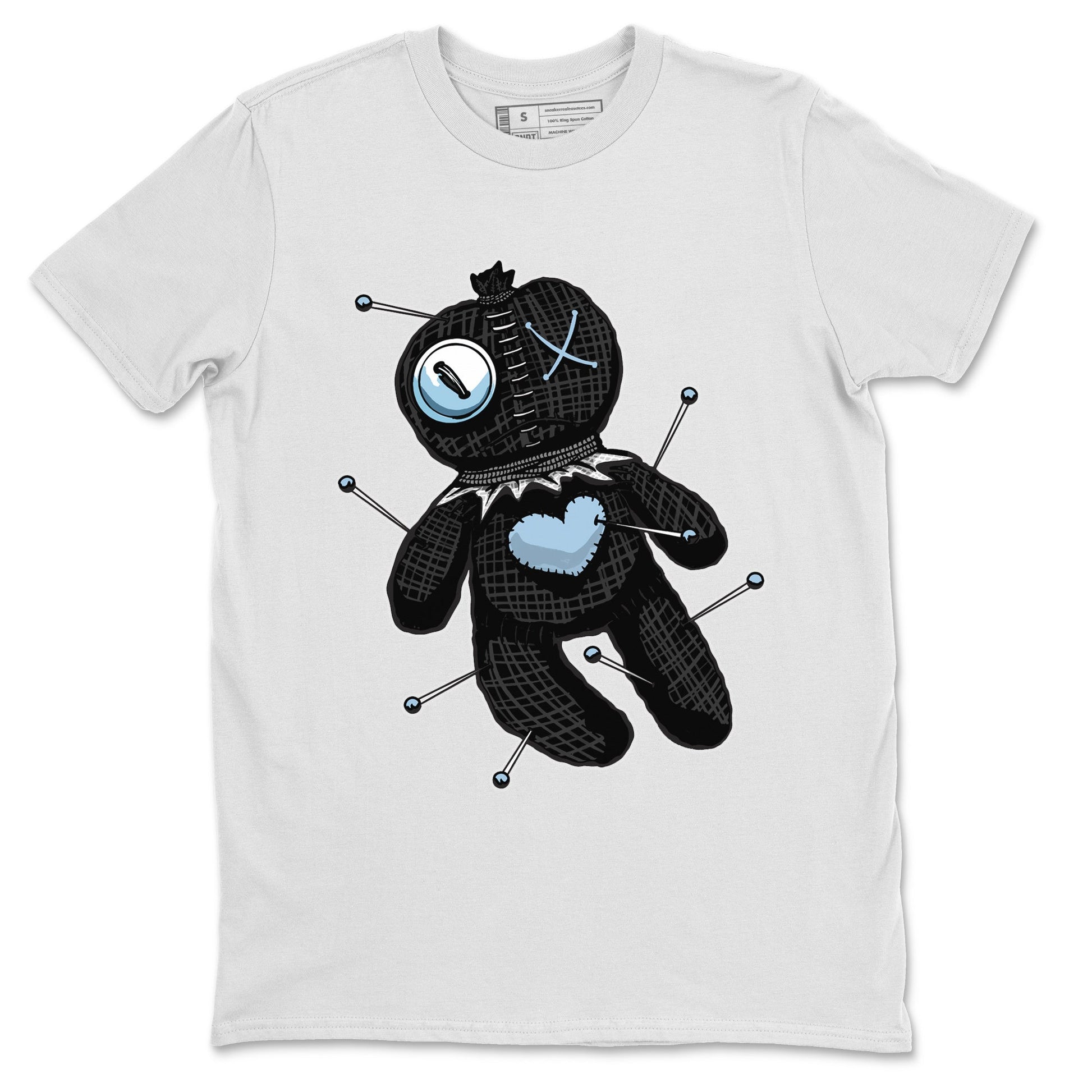 Air Jordan 7 Chambray unique Halloween sneaker tee Linen Voodoo Doll Sneaker Tees Jordan 7 Chambray Sneaker Release Tees Unisex Shirts White 2