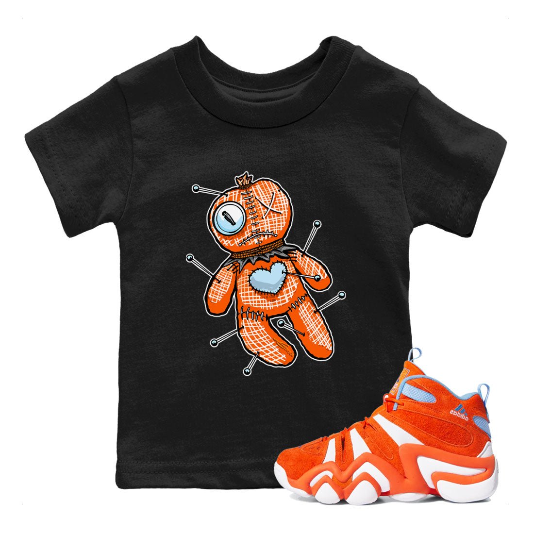 Adidas Crazy 8 Team Orange shirt to match jordans Linen Voodoo Doll sneaker tees Crazy 8 Team Orange SNRT Sneaker Release Tees Crew Neck T-ShirtBaby Toddler Black 1 T-Shirt
