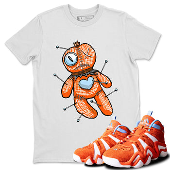 Adidas Crazy 8 Team Orange shirt to match jordans Linen Voodoo Doll sneaker tees Crazy 8 Team Orange SNRT Sneaker Release Tees Crew Neck T-ShirtUnisex White 1 T-Shirt