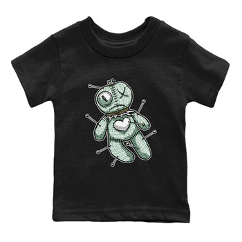Dunk Mica Green unique Halloween sneaker tee Linen Voodoo Doll Sneaker Tees Dunk Low Mica Green Sneaker Release Tees Kids Shirts Black 2