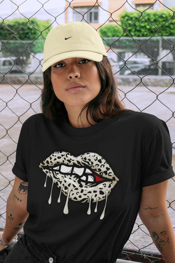 Jordan 11 Animal Instinct Sneaker Match Tees Lips Bite Sneaker Tees Jordan 11 Animal Instinct Sneaker Release Tees Unisex Shirts