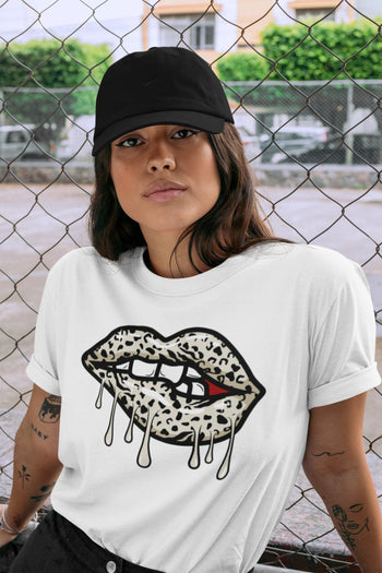 Jordan 11 Animal Instinct Sneaker Match Tees Lips Bite Sneaker Tees Jordan 11 Animal Instinct Sneaker Release Tees Unisex Shirts