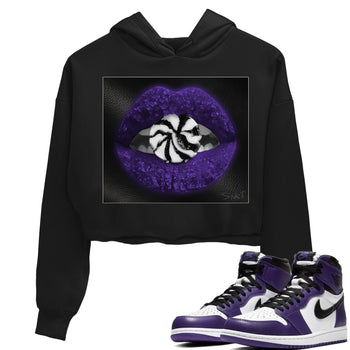 Jordan 1 Court Purple Sneaker Match Tees Lips Candy Sneaker Tees Jordan 1 Court Purple Sneaker Release Tees Women's Shirts