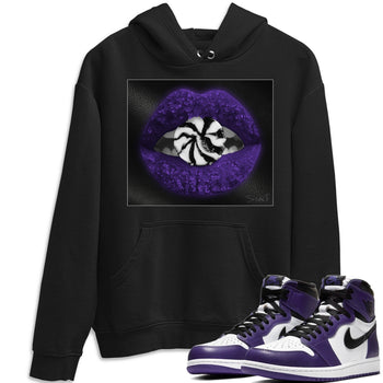 Jordan 1 Court Purple Sneaker Match Tees Lips Candy Sneaker Tees Jordan 1 Court Purple Sneaker Release Tees Unisex Shirts