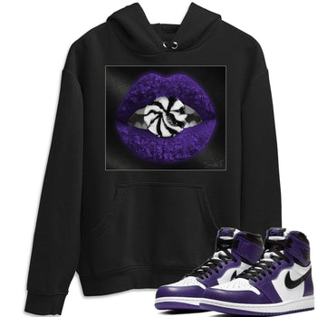Jordan 1 Court Purple Sneaker Match Tees Lips Candy Sneaker Tees Jordan 1 Court Purple Sneaker Release Tees Unisex Shirts