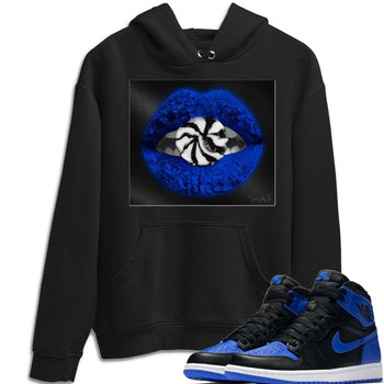 Jordan 1 Royal Black Sneaker Match Tees Lips Candy Sneaker Tees Jordan 1 Royal Black Sneaker Release Tees Unisex Shirts
