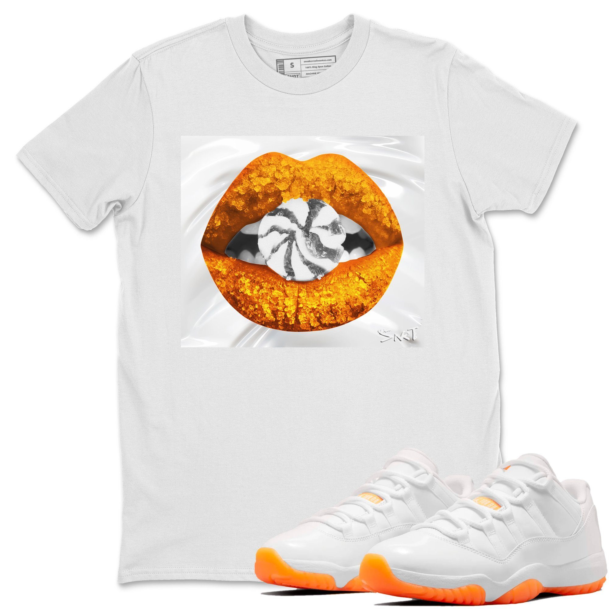 Jordan 11 Citrus Sneaker Match Tees Lips Candy Sneaker Tees Jordan 11 Citrus Sneaker Release Tees Unisex Shirts