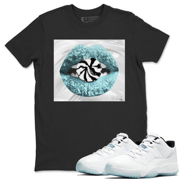 Jordan 11 Legend Blue Sneaker Match Tees Lips Candy Sneaker Tees Jordan 11 Legend Blue Sneaker Release Tees Unisex Shirts