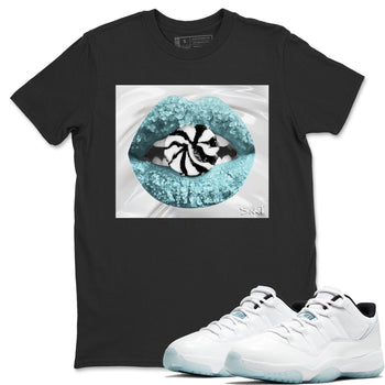 Jordan 11 Legend Blue Sneaker Match Tees Lips Candy Sneaker Tees Jordan 11 Legend Blue Sneaker Release Tees Unisex Shirts