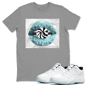Jordan 11 Legend Blue Sneaker Match Tees Lips Candy Sneaker Tees Jordan 11 Legend Blue Sneaker Release Tees Unisex Shirts