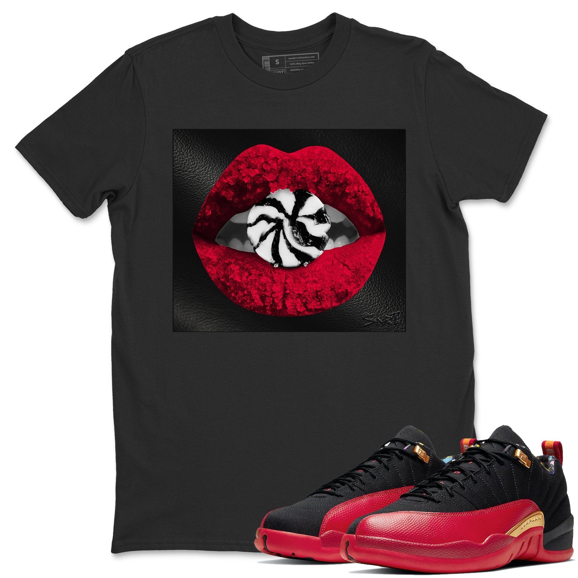 Jordan 12 Super Bowl Sneaker Match Tees Lips Candy Sneaker Tees Jordan 12 Super Bowl Sneaker Release Tees Unisex Shirts