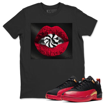 Jordan 12 Super Bowl Sneaker Match Tees Lips Candy Sneaker Tees Jordan 12 Super Bowl Sneaker Release Tees Unisex Shirts