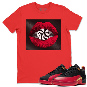 Jordan 12 Super Bowl Sneaker Match Tees Lips Candy Sneaker Tees Jordan 12 Super Bowl Sneaker Release Tees Unisex Shirts