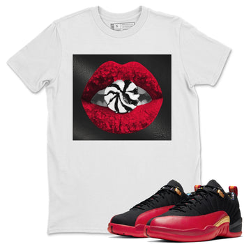 Jordan 12 Super Bowl Sneaker Match Tees Lips Candy Sneaker Tees Jordan 12 Super Bowl Sneaker Release Tees Unisex Shirts