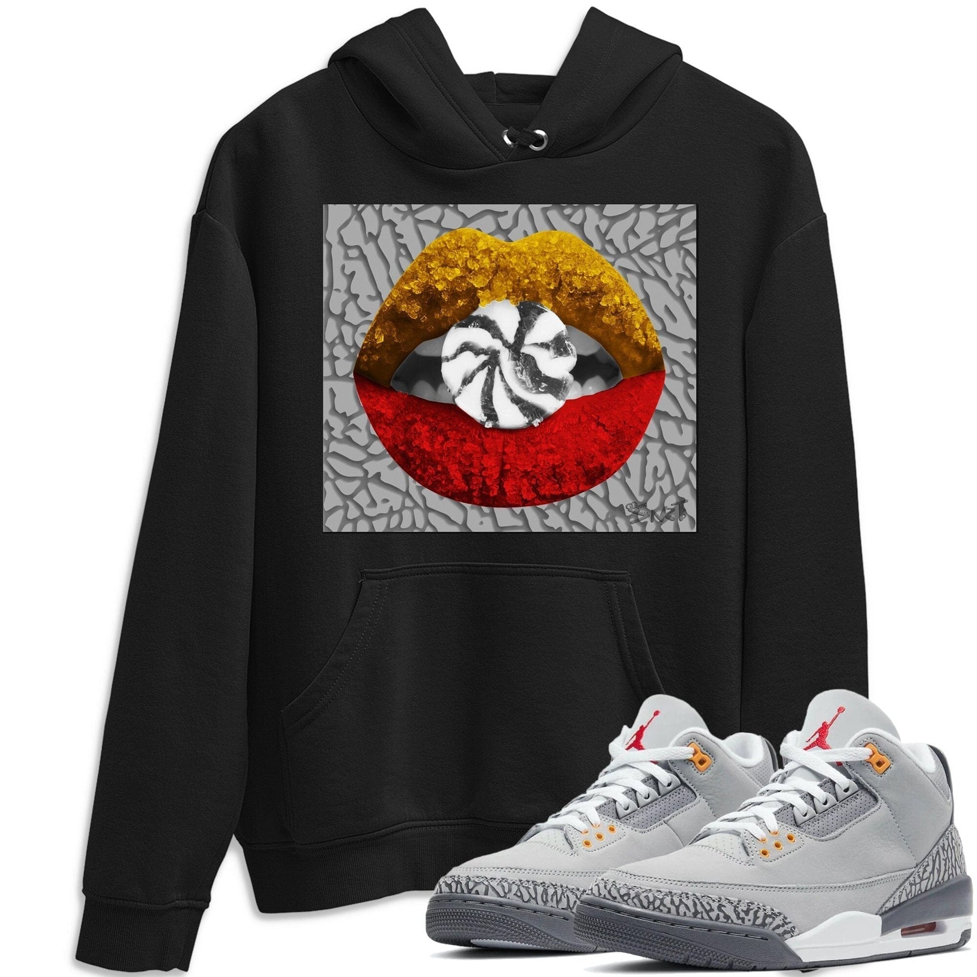 Jordan 3 Cool Grey Sneaker Match Tees Lips Candy Sneaker Tees Jordan 3 Cool Grey Sneaker Release Tees Unisex Shirts