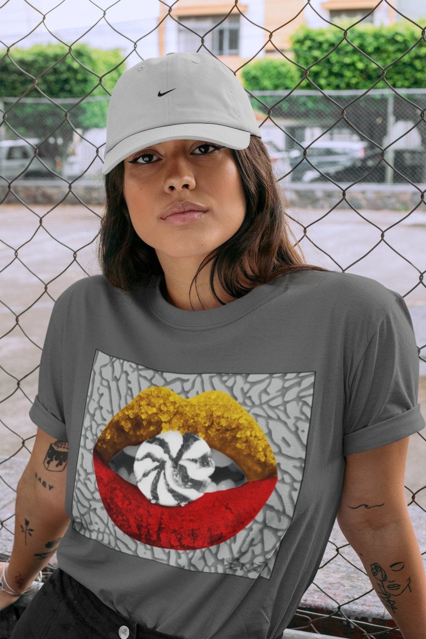 Jordan 3 Cool Grey Sneaker Match Tees Lips Candy Sneaker Tees Jordan 3 Cool Grey Sneaker Release Tees Unisex Shirts