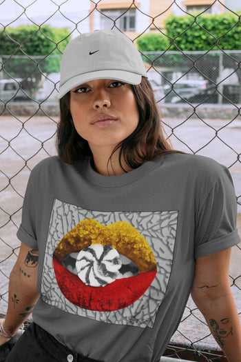 Jordan 3 Cool Grey Sneaker Match Tees Lips Candy Sneaker Tees Jordan 3 Cool Grey Sneaker Release Tees Unisex Shirts