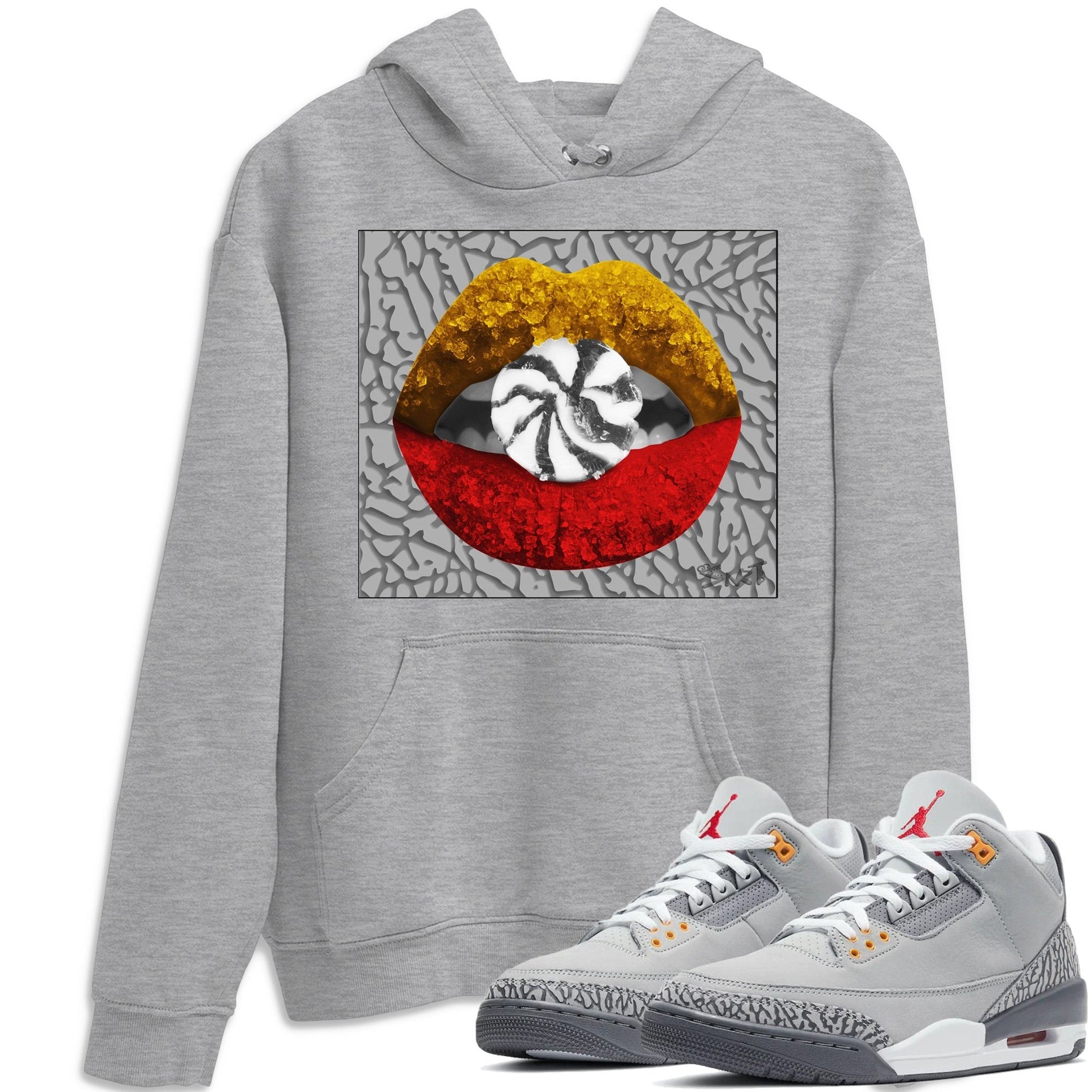 Jordan 3 Cool Grey Sneaker Match Tees Lips Candy Sneaker Tees Jordan 3 Cool Grey Sneaker Release Tees Unisex Shirts