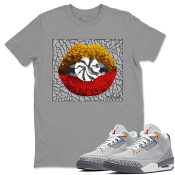 Jordan 3 Cool Grey Sneaker Match Tees Lips Candy Sneaker Tees Jordan 3 Cool Grey Sneaker Release Tees Unisex Shirts