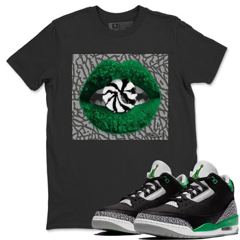Jordan 3 Pine Green Sneaker Match Tees Lips Candy Sneaker Tees Jordan 3 Pine Green Sneaker Release Tees Unisex Shirts