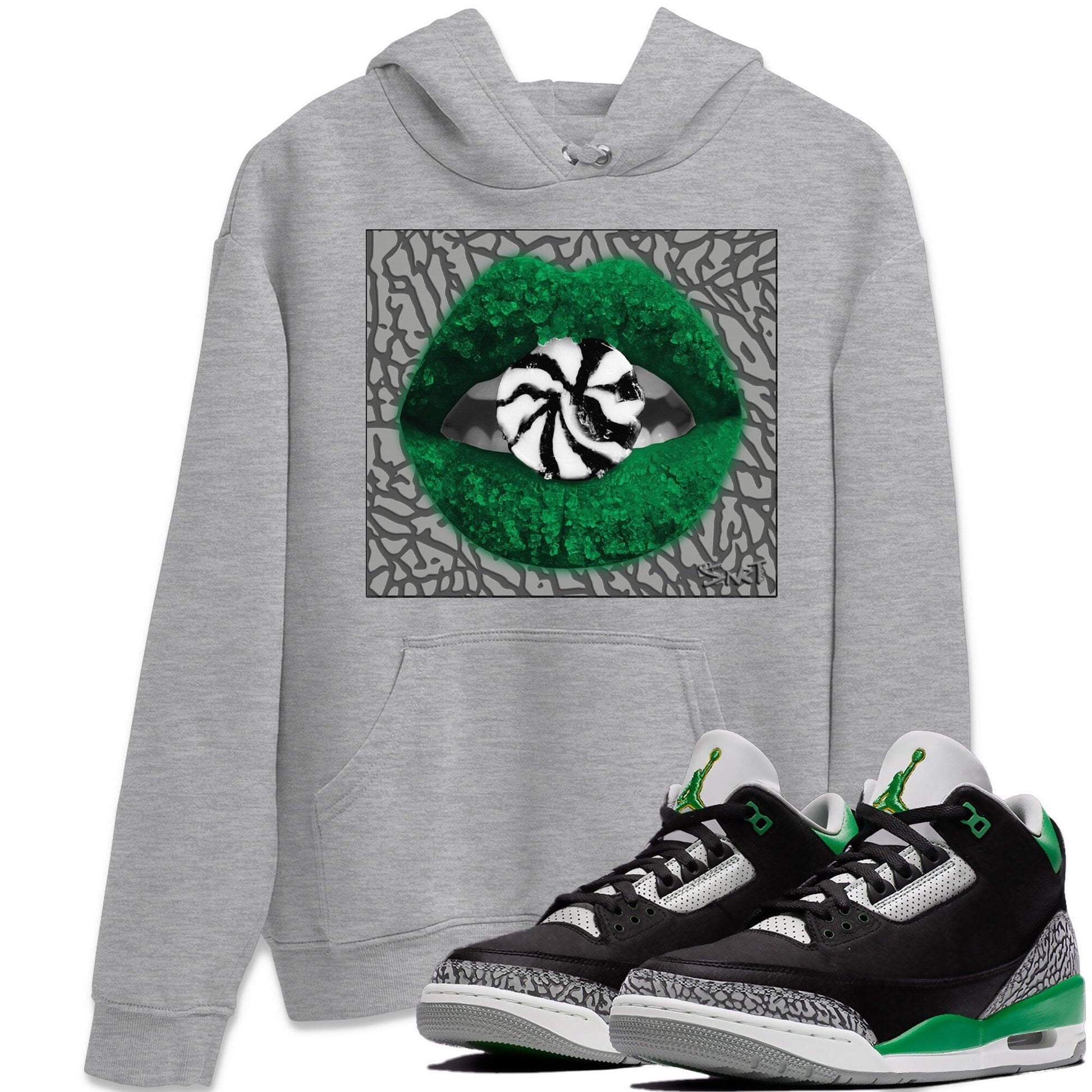 Jordan 3 Pine Green Sneaker Match Tees Lips Candy Sneaker Tees Jordan 3 Pine Green Sneaker Release Tees Unisex Shirts