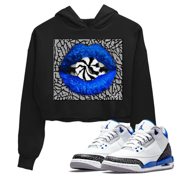 Jordan 3 Racer Blue Sneaker Match Tees Lips Candy Sneaker Tees Jordan 3 Racer Blue Sneaker Release Tees Women's Shirts