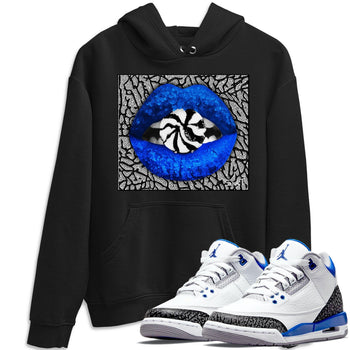 Jordan 3 Racer Blue Sneaker Match Tees Lips Candy Sneaker Tees Jordan 3 Racer Blue Sneaker Release Tees Unisex Shirts