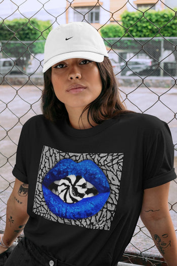 Jordan 3 Racer Blue Sneaker Match Tees Lips Candy Sneaker Tees Jordan 3 Racer Blue Sneaker Release Tees Unisex Shirts