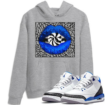 Jordan 3 Racer Blue Sneaker Match Tees Lips Candy Sneaker Tees Jordan 3 Racer Blue Sneaker Release Tees Unisex Shirts