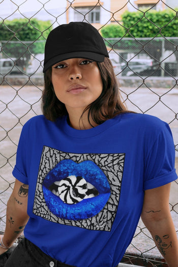 Jordan 3 Racer Blue Sneaker Match Tees Lips Candy Sneaker Tees Jordan 3 Racer Blue Sneaker Release Tees Unisex Shirts