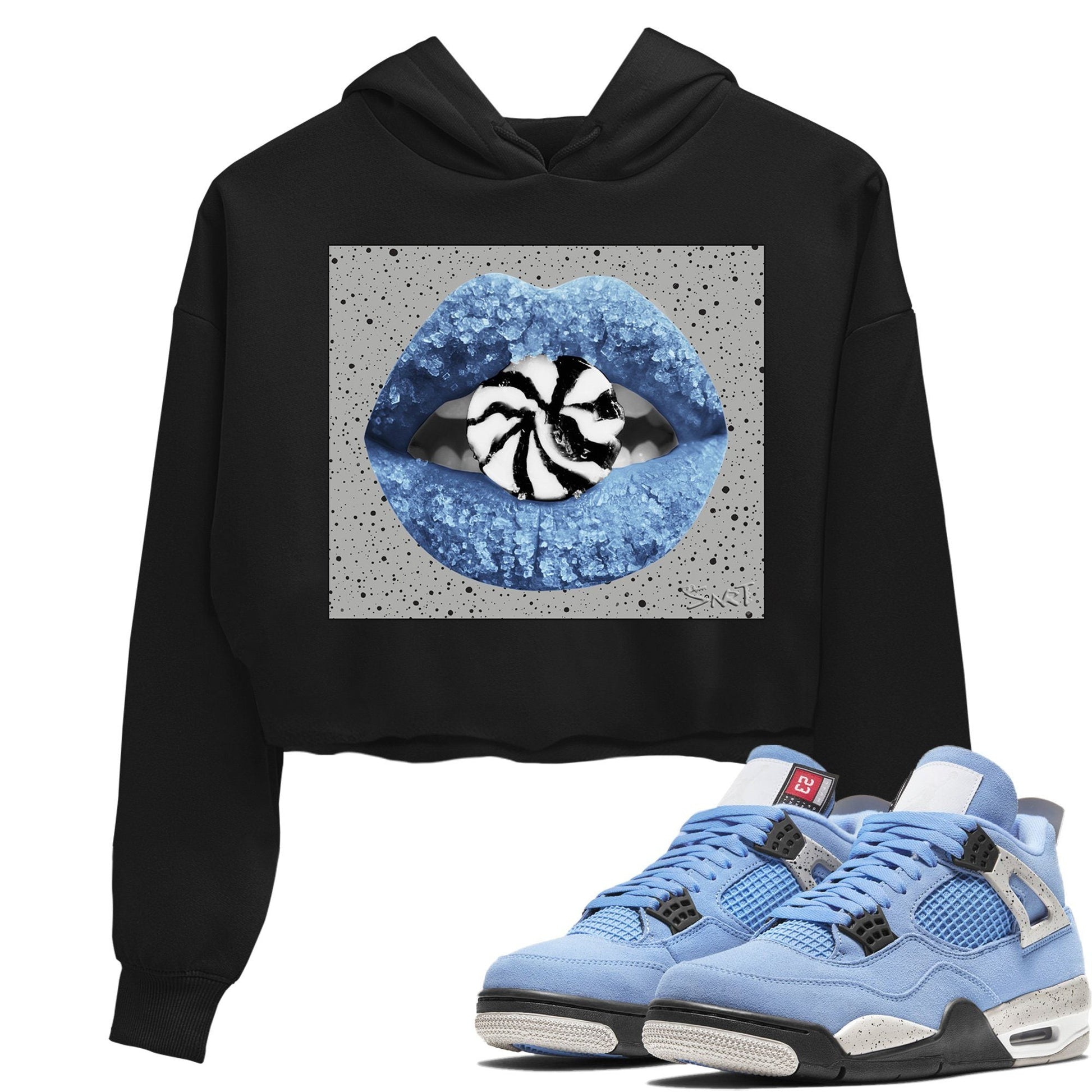 Jordan 4 University Blue Sneaker Match Tees Lips Candy Sneaker Tees Jordan 4 University Blue Sneaker Release Tees Women's Shirts