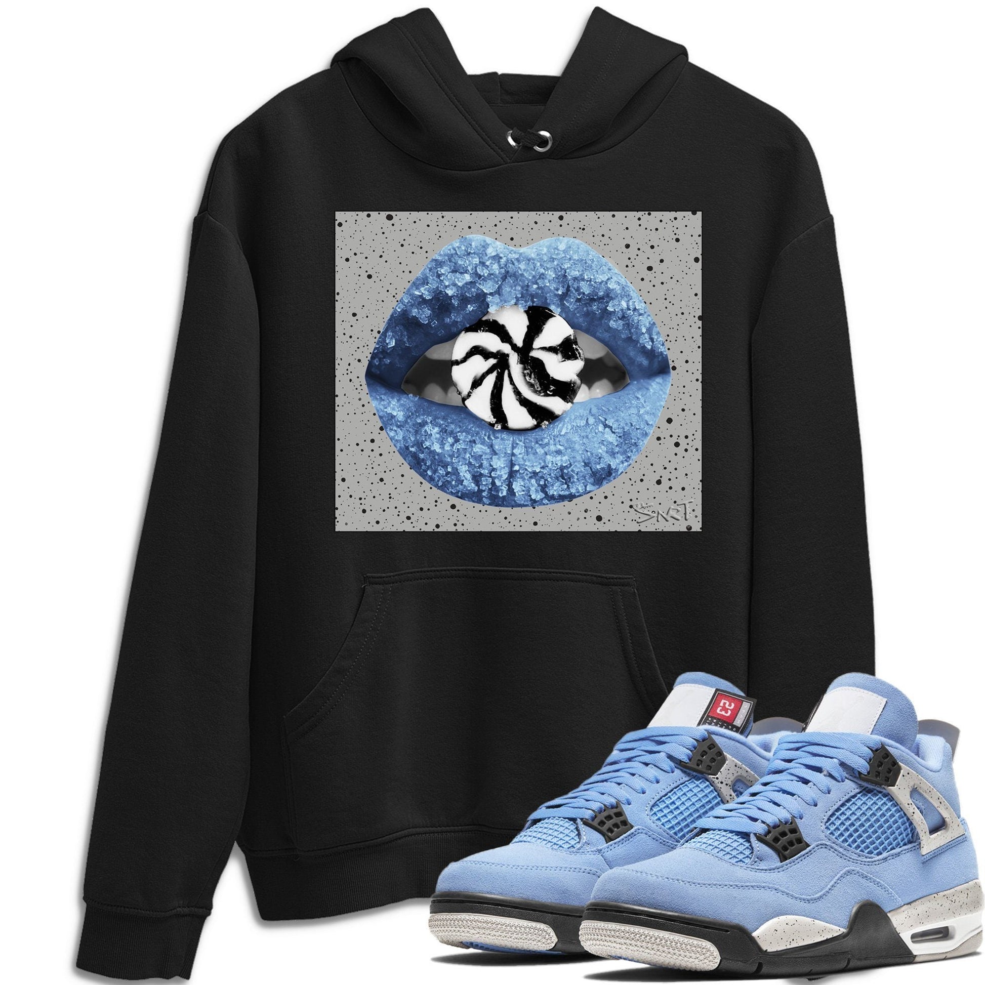 Jordan 4 University Blue Sneaker Match Tees Lips Candy Sneaker Tees Jordan 4 University Blue Sneaker Release Tees Unisex Shirts