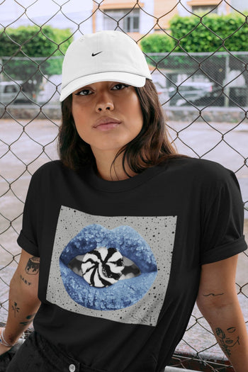 Jordan 4 University Blue Sneaker Match Tees Lips Candy Sneaker Tees Jordan 4 University Blue Sneaker Release Tees Unisex Shirts