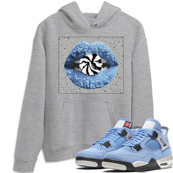 Jordan 4 University Blue Sneaker Match Tees Lips Candy Sneaker Tees Jordan 4 University Blue Sneaker Release Tees Unisex Shirts