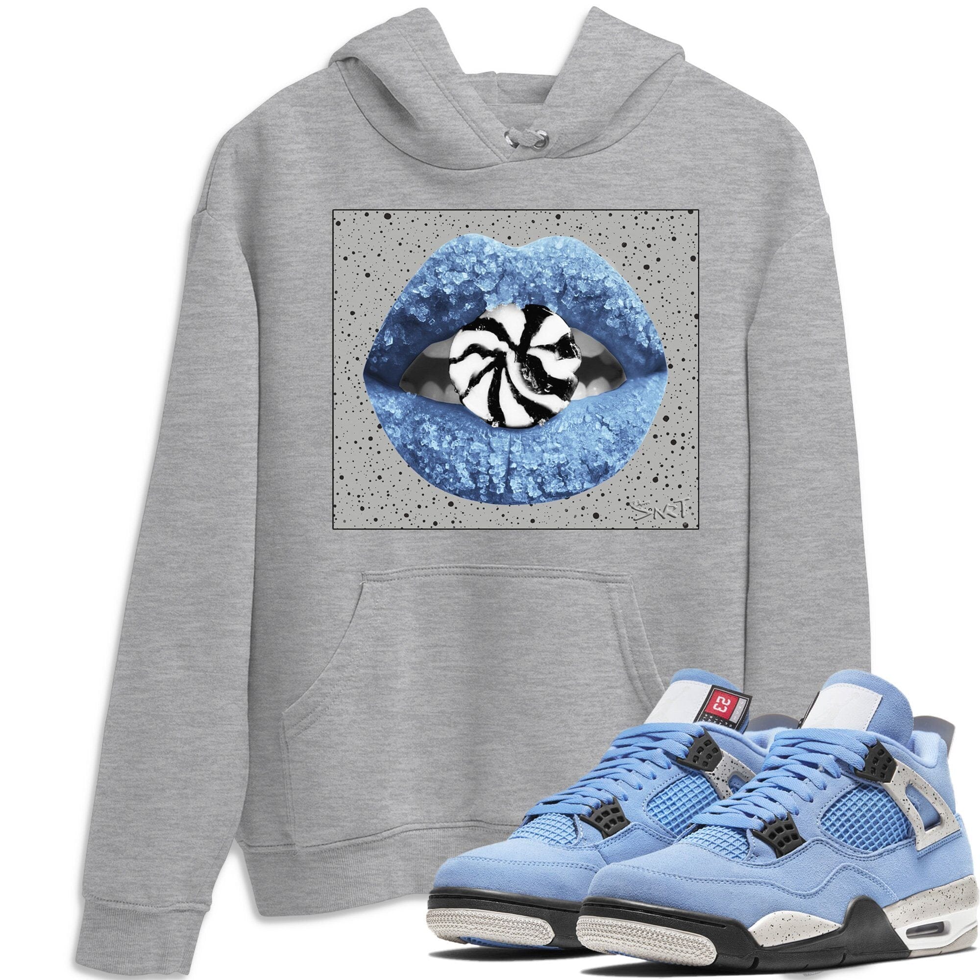 Jordan 4 University Blue Sneaker Match Tees Lips Candy Sneaker Tees Jordan 4 University Blue Sneaker Release Tees Unisex Shirts